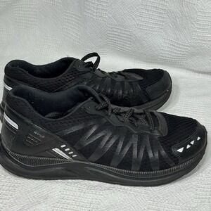 SAS Mission One Black Lace‎ Up Athletic Shoes Vibram Soles Men Sz 9D Made In USA